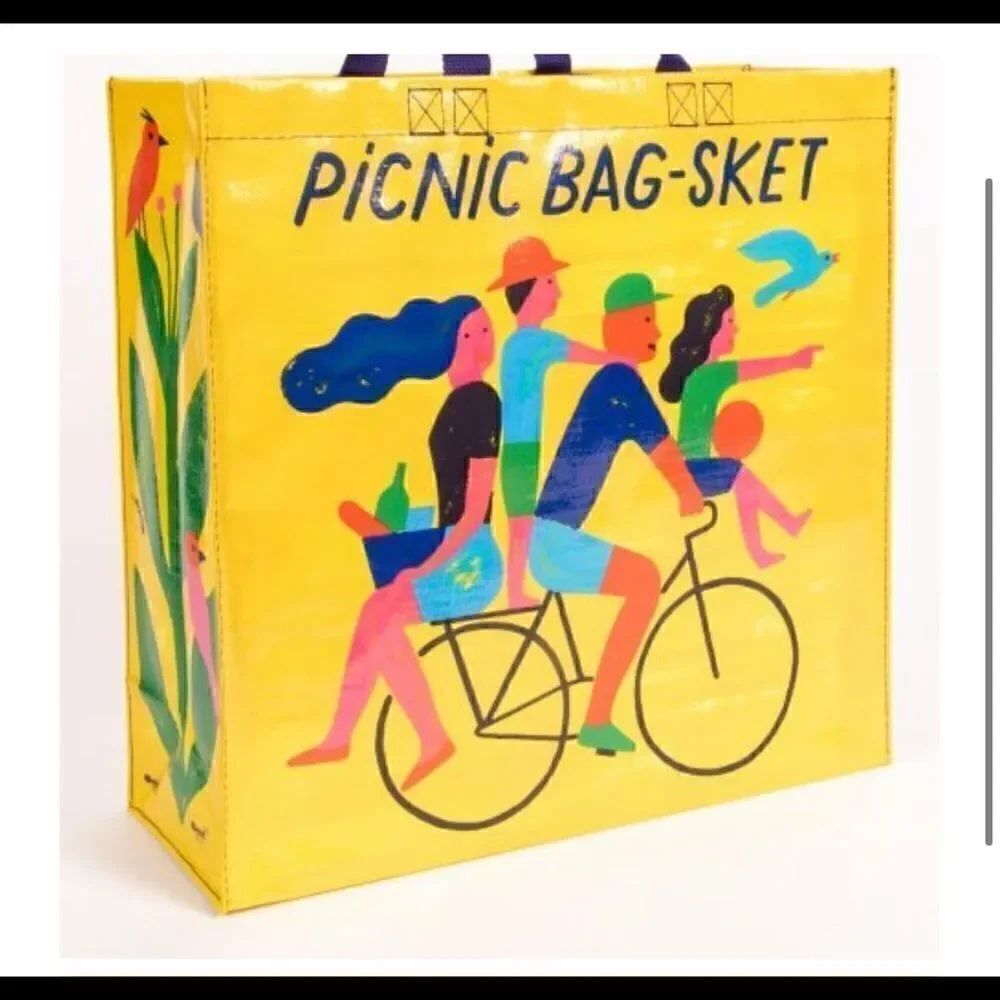 Blue Q Shopper tote - Picnic Bag-sket Basket Bicycle Cycling